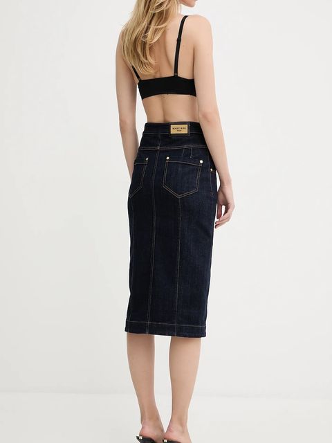 Marciano by Guess spódnica jeansowa KYLIE kolor granatowy midi prosta 5YGD13 7347A