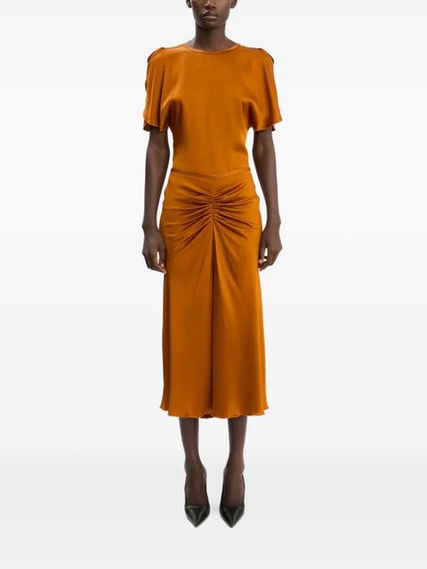Victoria Beckham draped sleeve top - Orange - zdjęcie produktu nr 2
