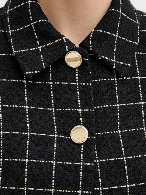 Morgan marynarka kolor czarny jednorzędowa wzorzysta VILMA