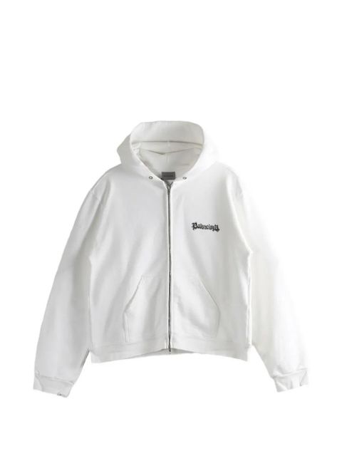 Balenciaga graphic-print zip-up hoodie - White - zdjęcie produktu nr 1