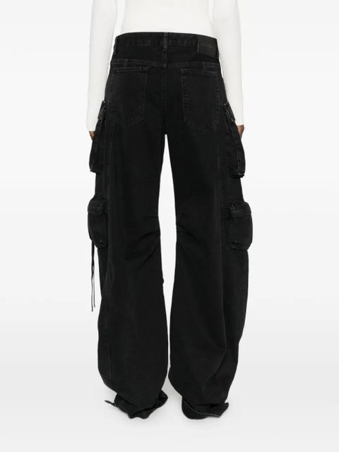 The Attico ruffled jeans - Black
