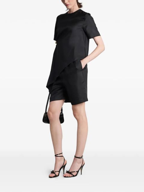 LouLou de Saison Zinia elasticated-waist twill shorts - Black - zdjęcie produktu nr 2