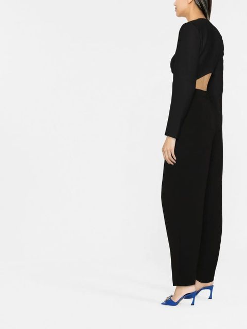 Self-Portrait high-waist straight trousers - Black