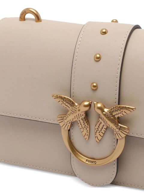 PINKO logo-embellished flap shoulder bag - Neutrals