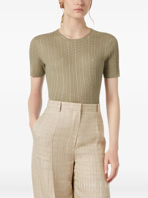 Loro Piana Rimella cable-knit top - Green