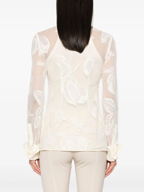 Sportmax Asti mesh shirt - Neutrals