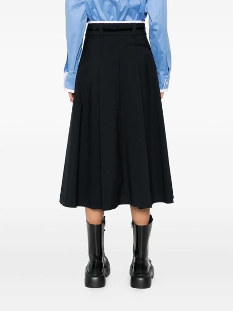 Maje belted midi skirt - Blue