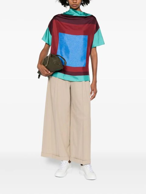 LOEWE geometric-print top - Green