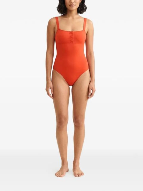 ERES Dahabiya button-detail swimsuit - Orange - zdjęcie produktu nr 2