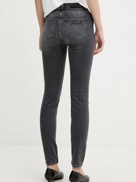 Karl Lagerfeld jeansy damskie kolor szary A3W10016