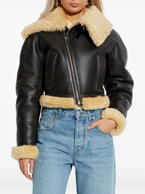 Jacquemus Aviatore zip-up jacket - Brown