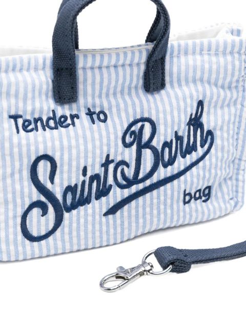 MC2 Saint Barth striped phone bag - Blue