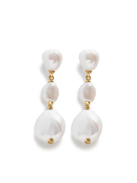 Monica Vinader Nura Reef pearl drop earrings - Gold - zdjęcie produktu nr 1