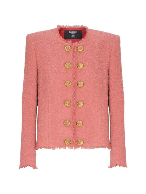 Balmain buttoned tweed jacket - Pink - zdjęcie produktu nr 1