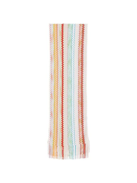 Missoni multicoloured zigzag scarf - Neutrals - zdjęcie produktu nr 1