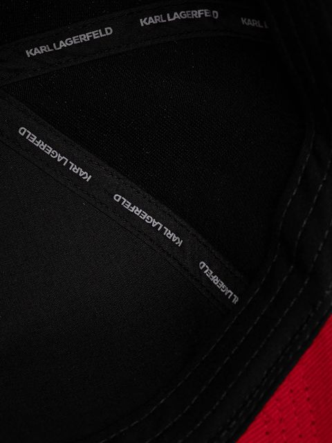 Karl Lagerfeld czapka z daszkiem bawełniana kolor czarny z aplikacją A1W33155