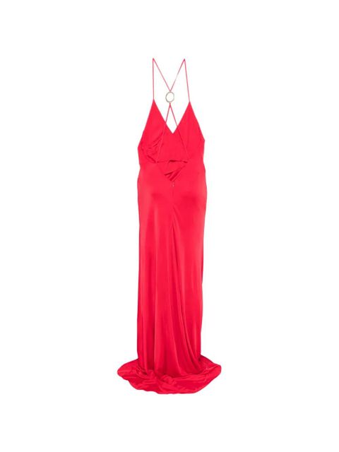 PINKO Vivara V-neck maxi dress - Red - zdjęcie produktu nr 2