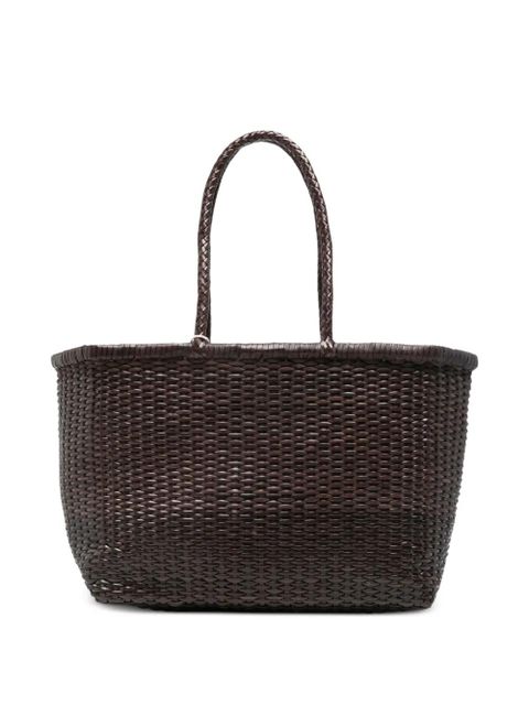 DRAGON DIFFUSION large B Weave leather shoulder bag - Brown - zdjęcie produktu nr 2