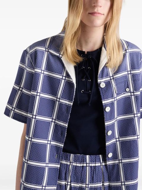 Prada lace-up tank top - Blue