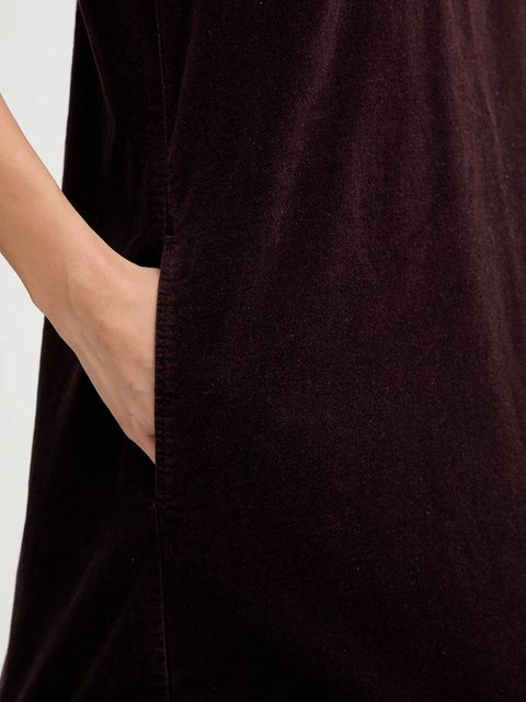 Marc O'Polo sukienka welurowa kolor czerwony mini rozkloszowana 511096821331