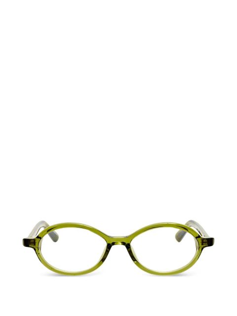 Jacquemus oval-frame glasses - Green - zdjęcie produktu nr 1