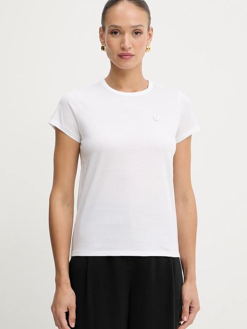 BOSS t-shirt bawełniany damski kolor biały 50545671 - zdjęcie produktu nr 1