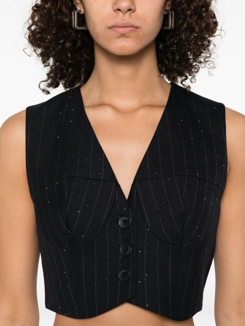 SANDRO pinstriped vest - Blue