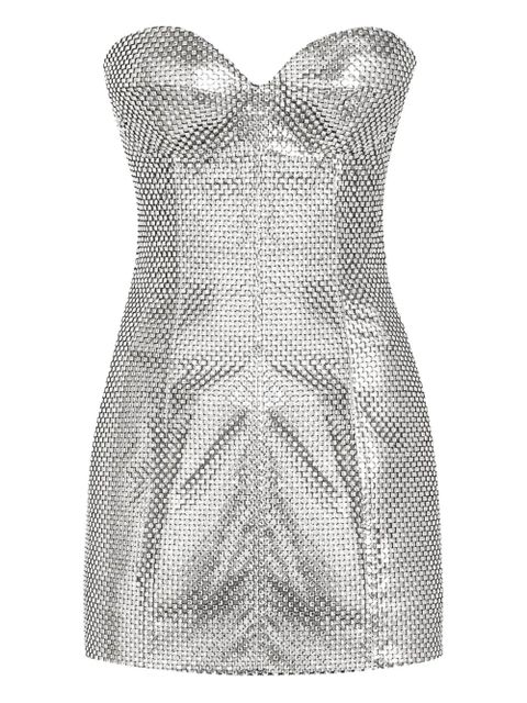 Dolce & Gabbana mesh strapless mini dress - Silver - zdjęcie produktu nr 1