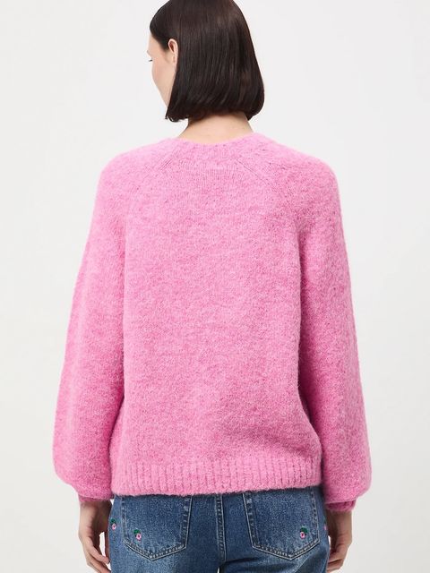 Medicine sweter z wełną alpaki kolor różowy