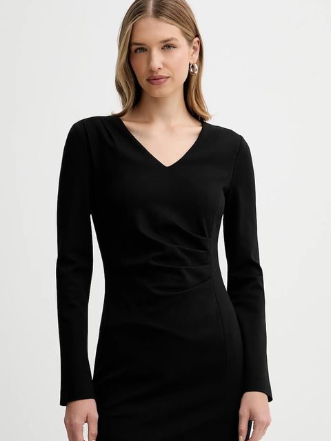 Liviana Conti sukienka kolor czarny midi prosta L5WI36