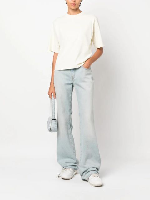 Off-White logo-embossed cotton T-shirt - Neutrals - zdjęcie produktu nr 2