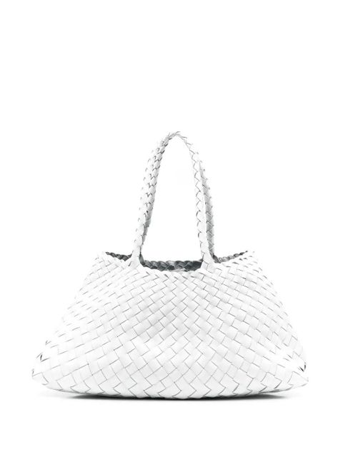DRAGON DIFFUSION Santa Croce interwoven leather tote bag - White - zdjęcie produktu nr 1