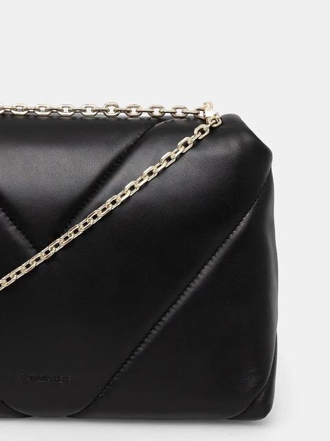 Patrizia Pepe torebka skórzana kolor czarny 8B0195 L006 - zdjęcie produktu nr 2