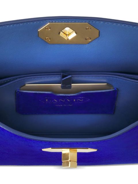 Lanvin turnlock goat skin shoulder bag - Blue