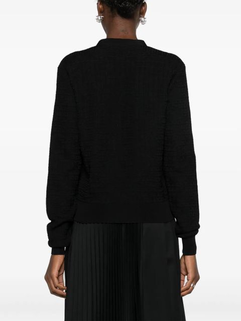 Givenchy 4G-jacquard V-neck cardigan - Black - zdjęcie produktu nr 2