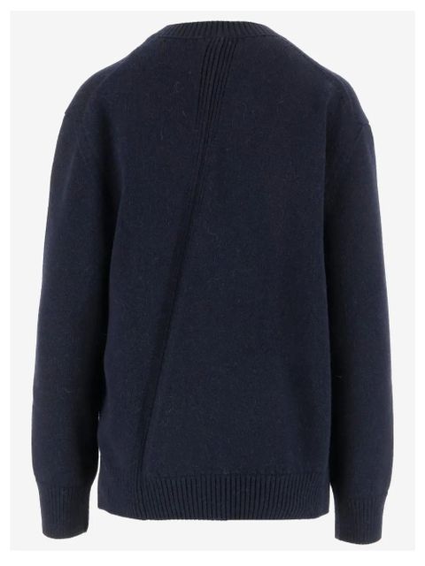 Jil Sander asymmetric ribbed sweater - Blue - zdjęcie produktu nr 2