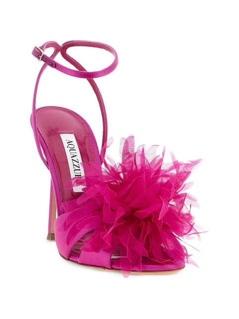 Aquazzura Poème bright flower strap sandals - Pink