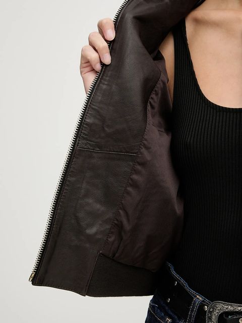 AllSaints kurtka skórzana ORTEN BOMBER JACKET