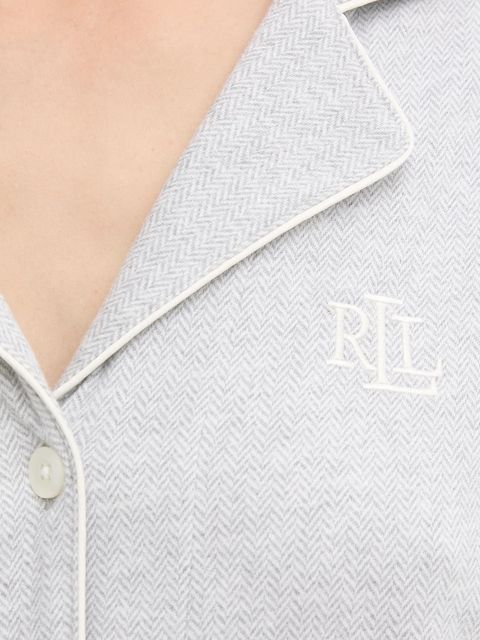 Lauren Ralph Lauren piżama bawełniana damska kolor szary bawełniana ILN92453