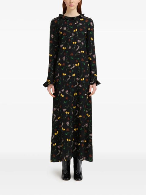 Marni floral-print maxi dress - Black - zdjęcie produktu nr 2