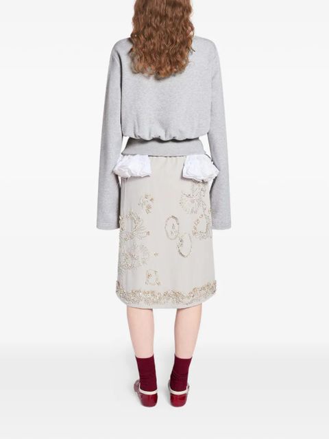 DRIES VAN NOTEN boat-neck long-sleeved top - Grey