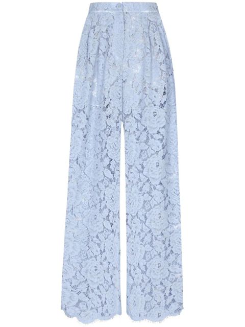 Dolce & Gabbana DNA lace wide-leg trousers - Blue - zdjęcie produktu nr 1