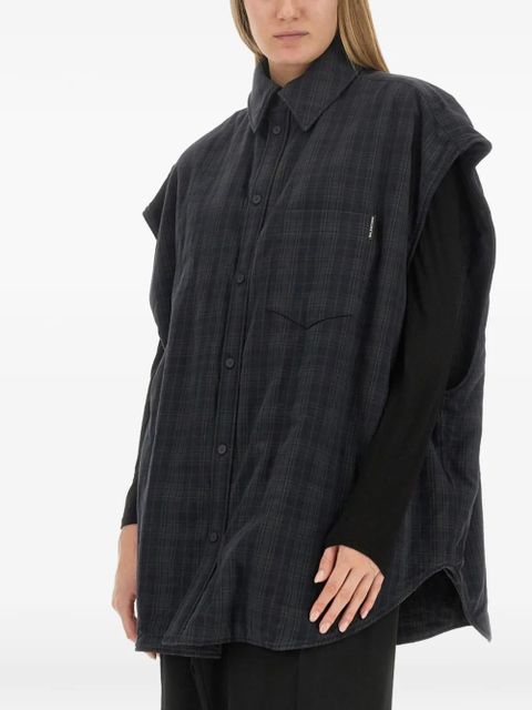 Balenciaga plaid-pattern shirt - Blue - zdjęcie produktu nr 2