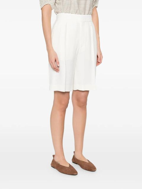 Victoria Beckham pleated shorts - White