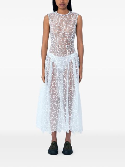 Cecilie Bahnsen floral lace midi dress - White - zdjęcie produktu nr 1