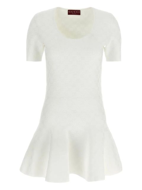 Gucci jacquard round-neck GG dress - White - zdjęcie produktu nr 1