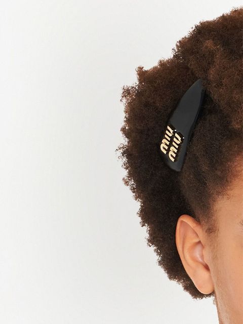 Miu Miu patent-leather hair clip - Black - zdjęcie produktu nr 2