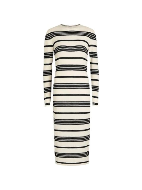 Moncler striped midi dress - Neutrals - zdjęcie produktu nr 1
