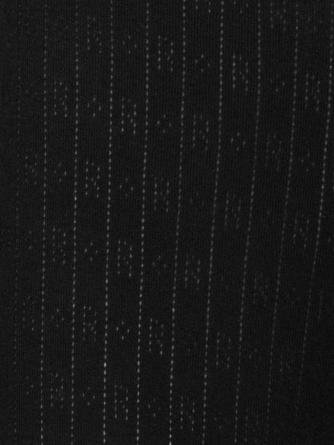 ROTATE BIRGER CHRISTENSEN Pointelle elastic-waist trousers - Black