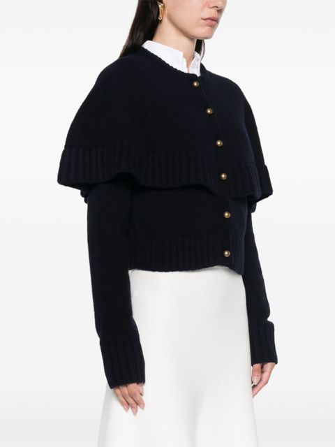 Chloé cape-design cardigan - Blue
